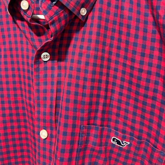 Men Vineyard Vines Button down size large checkered - Picture 2 of 4